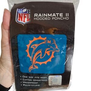 NFL Miami Dolphins Rainmate II Hooded Poncho NEW One Size Fits Most